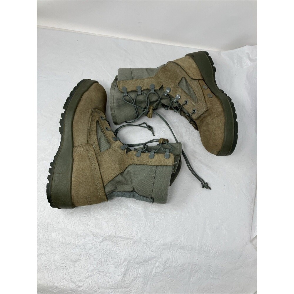 Belleville Suede & Nylon F600 Tactical Combat Boots Mens Size 7.5 R Beige Tan